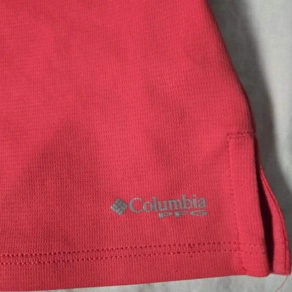 Columbia PFG Polo Sleeveless Shirt Women Large Golf Logo EUC - Picture 5 of 8